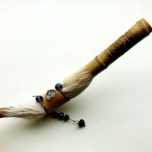 Brown Sheep Skin Tepi - Rapé Snuff Applicator - Image 3