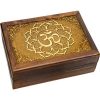 Velvet Lined Laser Etched Wooden Box - Om.shamans box wooden decorative box rhape rapé queen of the forest medicine box