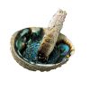 White Sage Smudge Stick & Bowl.queen of the forest chief ceremony indigenous sacred tobacco snuff rapé rhape plant medicine healing sacred space meditation altar