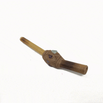 Suede Tepi Snuff Applicator rapé Queen of the Forest, Shaman tools, Ceremony, Snuff applicator
