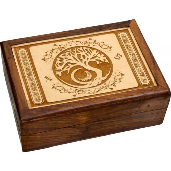 Velvet Lined Laser Etched Wooden Box - Tree of Life.shamans box wooden decorative box rhape rapé queen of the forest medicine box