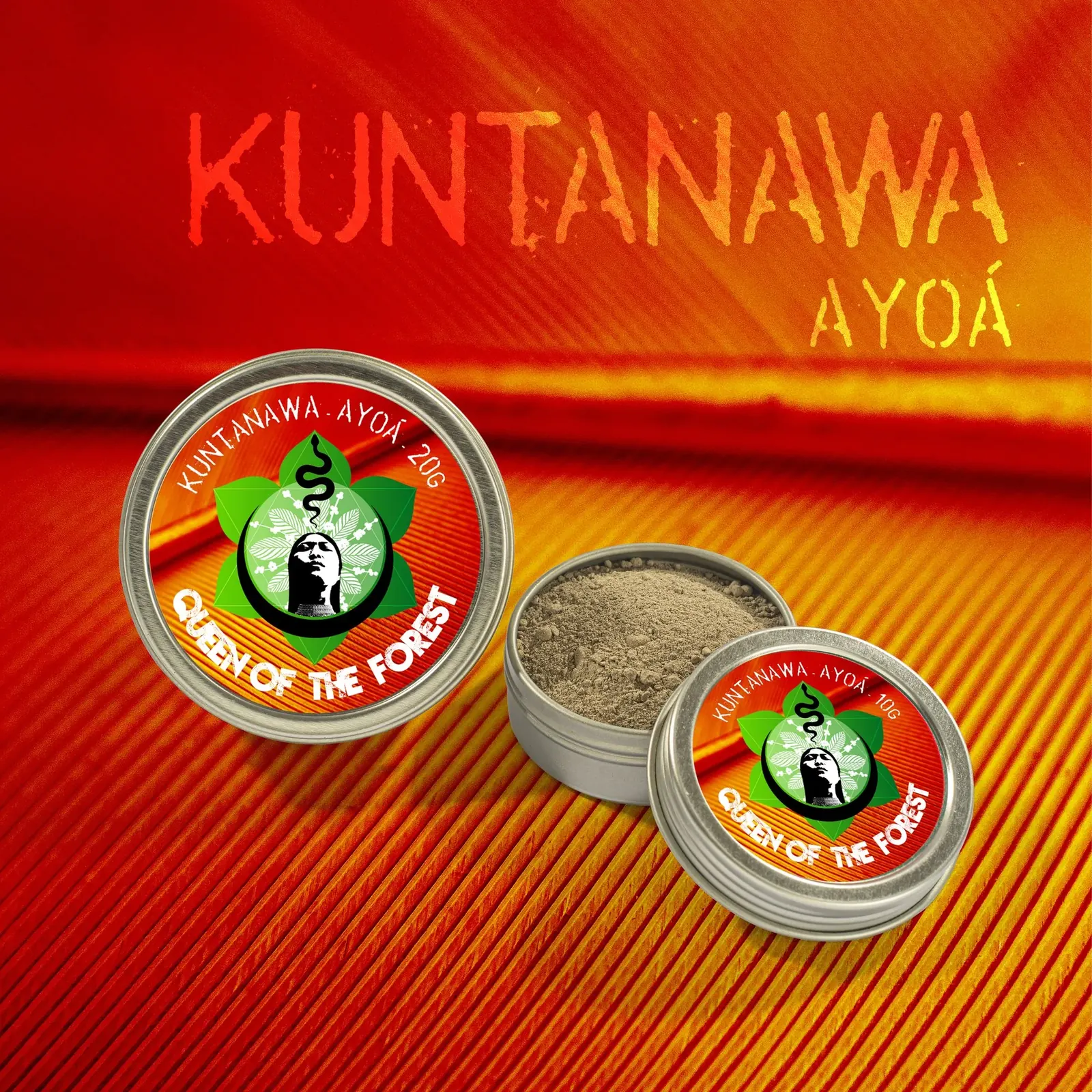 Ayoa Hapé in two Queen of the Forest tins