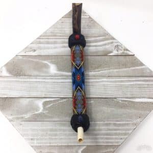 decorative beaded tepi indigenous made snuff applicator rhape rapé sacred tobacco snuff shaman tools