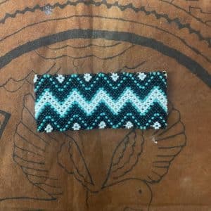 Indigenous Beaded Bracelet - Wide Queen of the forest jewelry beaded indigenous wrist band shaman Amazonian