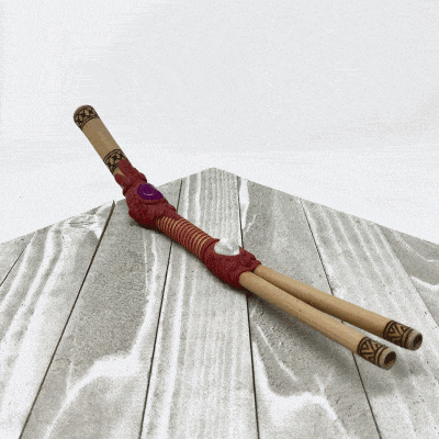 Double Tepi Snuff Applicator (Red)