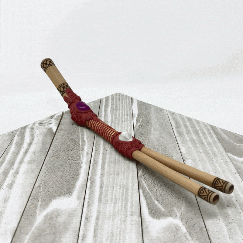 Double Tepi Snuff Applicator (Red)