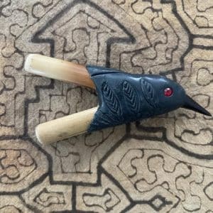 wooden bird kuripe, Queen of the forest snuff applicator, Rape tool, Sacred tobacco, rapé,