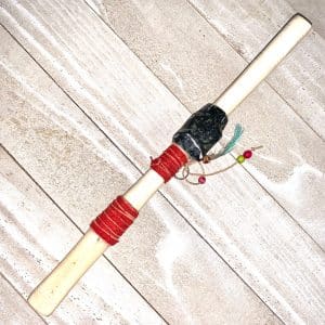 Bone Tepi with Serpentine Stone Rhape tool, rapé Queen of the Forest, Shaman tools, Ceremony, Snuff applicator