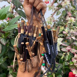 snuff applicator, rapé applicator, kuripe, leather, leather-kuripe indigenous kuripes queen of the forest Wooden Decorative Kuripe with String and Brush Cleaner.queen of the forest sacred indigenous tobacco snuff, shaman