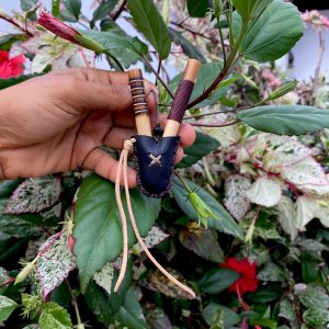 snuff applicator, rapé applicator, kuripe, leather, leather-kuripe indigenous kuripes queen of the forest sacred indigenous tobacco snuff, shaman