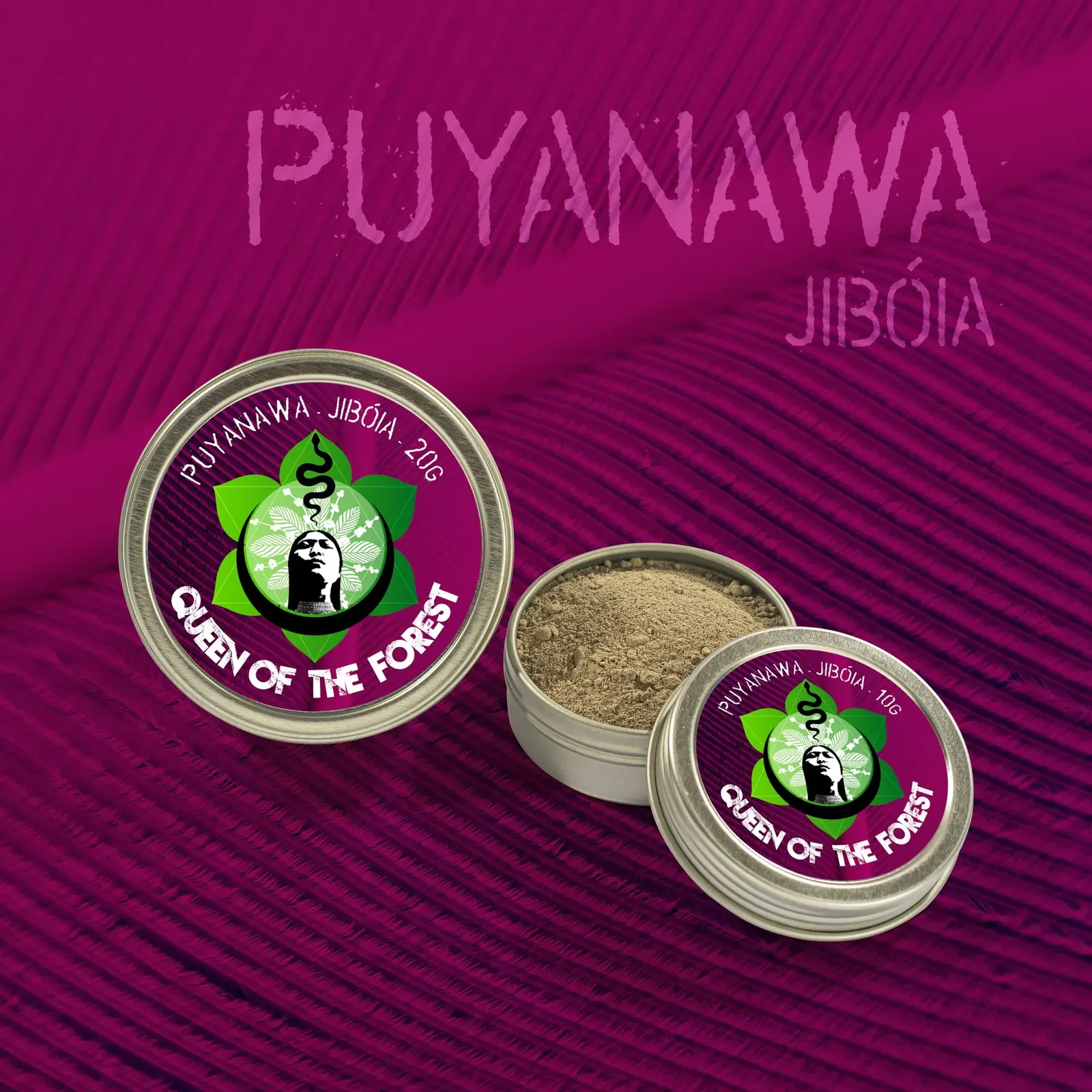 Jiboia Hapé in two Queen of the Forest tins