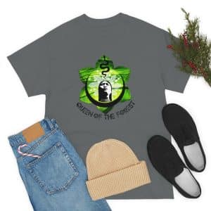Unisex Heavy Cotton Tee, Queen of the Forest Logo T-shirt, Unisex, Shaman T-Shirt, Rhape Sacred Rapé Aya, Geometric T-shirt, Mens, Women's Shirt