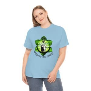 Unisex Heavy Cotton Tee, Queen of the Forest Logo Blue T-shirt, Unisex, Shaman T-Shirt, Rhape Sacred Rapé Aya, Geometric T-shirt, Mens, Women's Shirt