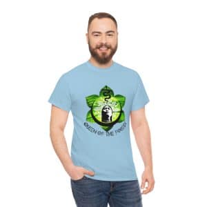 Unisex Heavy Cotton Tee, Queen of the Forest Logo Blue T-shirt, Unisex, Shaman T-Shirt, Rhape Sacred Rapé Aya, Geometric T-shirt, Mens, Women's Shirt