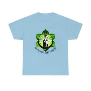 Unisex Heavy Cotton Tee, Queen of the Forest Logo Blue T-shirt, Unisex, Shaman T-Shirt, Rhape Sacred Rapé Aya, Geometric T-shirt, Mens, Women's Shirt