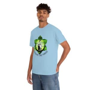 Unisex Heavy Cotton Tee, Queen of the Forest Logo Blue T-shirt, Unisex, Shaman T-Shirt, Rhape Sacred Rapé Aya, Geometric T-shirt, Mens, Women's Shirt
