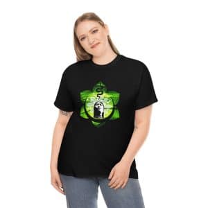 Unisex Heavy Cotton Tee, Queen of the Forest Logo Black T-shirt, Unisex, Shaman T-Shirt, Rhape Sacred Rapé Aya, Geometric T-shirt, Mens, Women's Shirt