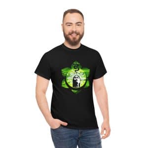 Unisex Heavy Cotton Tee, Queen of the Forest Logo Black T-shirt, Unisex, Shaman T-Shirt, Rhape Sacred Rapé Aya, Geometric T-shirt, Mens, Women's Shirt