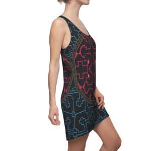 Sew Racerback Women's Shipibo Pattern Dress, Queen of the Forest Dress, Shipiba, Shipibo, Festival, Aya, Ceremony, Geometric Pattern Dress