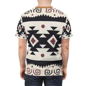 Incan Pattern Unisex Sew Tee Queen of the Forest T-shirt, Geometric T-shirt, Shaman, Ceremony, Aya, Indigenous design shirt, Mens Short sleeve,