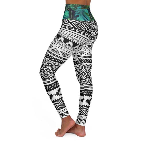 Inca Jungle High Waisted Yoga Leggings, Queen of the Forest Clothing, Shipibo Clothing, Woman's workout pants, shipiba