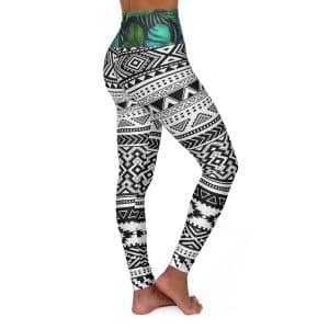 Inca Jungle High Waisted Yoga Leggings, Queen of the Forest Clothing, Shipibo Clothing, Woman's workout pants, shipiba