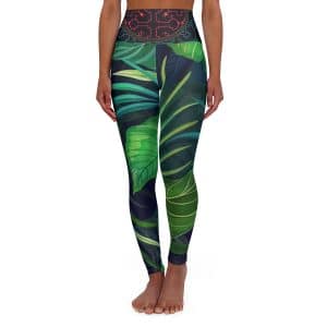 She of the Jungle High Waisted Yoga Leggings, Queen of the forest apparel, yoga, shipibo leggings, Festival,
