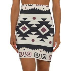 Medicine Goddess Women's Mini Skirt, Queen of the forest apparel, Shipibo, Medicine skirt, indigenous,