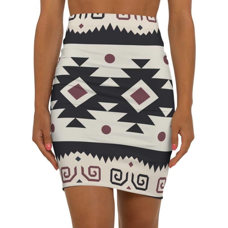 Medicine Goddess Women's Mini Skirt, Queen of the forest apparel, Shipibo, Medicine skirt, indigenous,