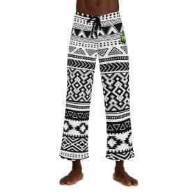 The Shaman's Pajama Pants, Queen of the Forest Apparel, Festival, Yoga, Mens Casual pants, Aya, Ceremony, Shipibo, Geometric Pattern, Drawstring Pants,