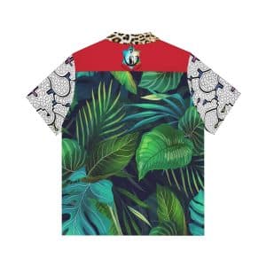 Shipibo Pattern collared shirt short sleeve shirt ceremony shirt, Queen of the Forest, Men's Jungle Shirt,