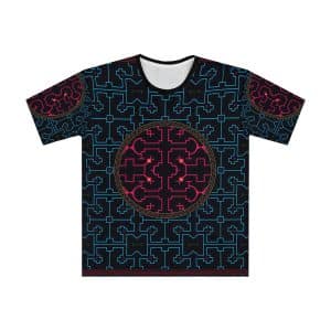 Men's Shipibo Pattern Loose T-shirt, Shipibo Design Shirt, Festival T-shirt, Queen of the Forest Apparel, Ceremony Clothes, Geometric T-Shirt,