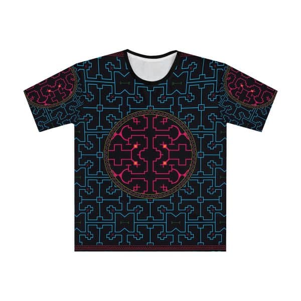 Men's Shipibo Pattern Loose T-shirt, Shipibo Design Shirt, Festival T-shirt, Queen of the Forest Apparel, Ceremony Clothes, Geometric T-Shirt,