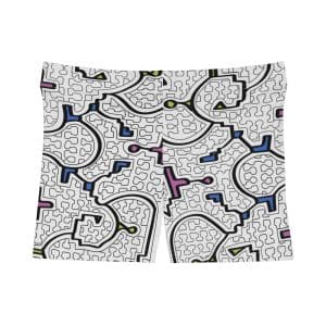 shipibo pattern shorts for women, shipibo clothes for women, shipiiba