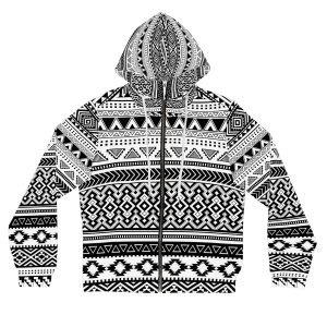 Shipibo Patterns Women’s Full-Zip Hoodie (AOP) - Image 7