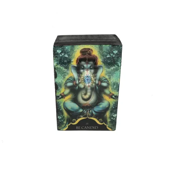 Wooden Storage Box (6 X 4 in.) - Ganesha (Black) - Image 3