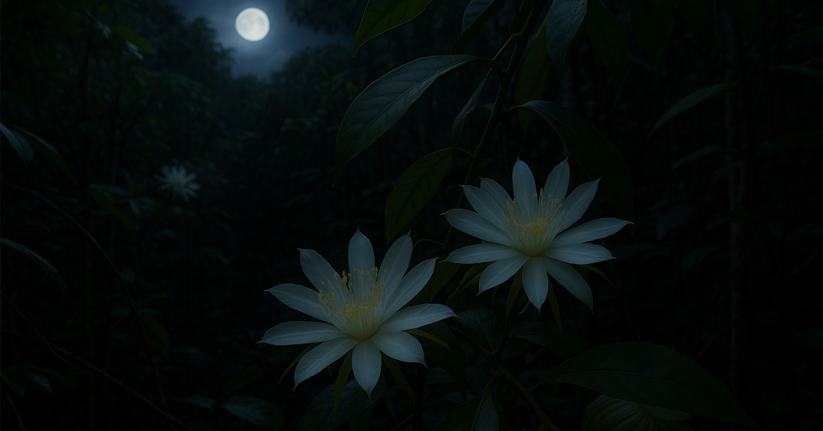 Night Flowers Of The Amazon: Beauty That Awakens In The Dark 1 Night Flowers Of The Amazon: Beauty That Awakens In The Dark flowers night Night Flowers of the Amazon: Beauty That Awakens in the Dark