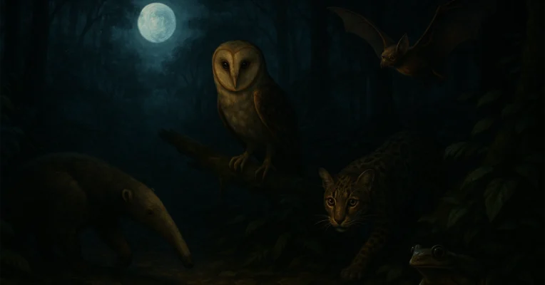 nocturnal animals in forest healing rainforest night creatures