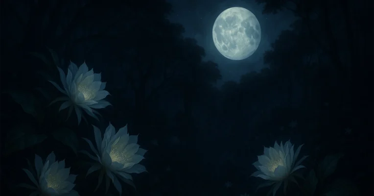 plants that only open under moonlight midnight blooming flowers