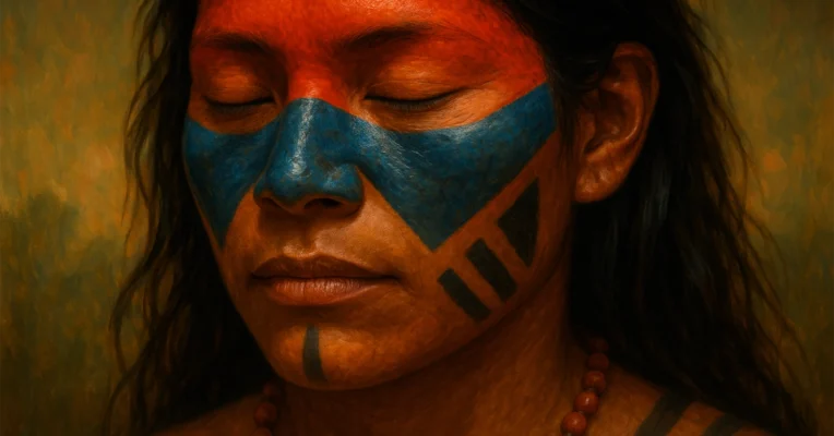 sacred face paints Indigenous colors ceremonial protection