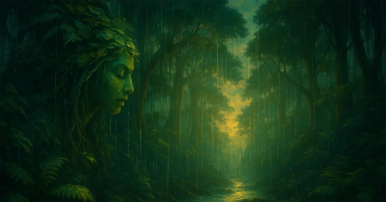voices of the rain rainforest water forest reflection