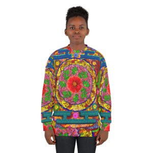 Sacred Floral Mandala — Unisex Sweatshirt - Image 4