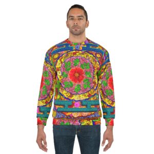 Sacred Floral Mandala — Unisex Sweatshirt - Image 3