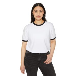 Black Jaguar Gaze — Unisex Ringer Tee - Image 3