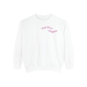 16686208531440054035 2048 Pink River Dolphin — Unisex Garment-Dyed Sweatshirt