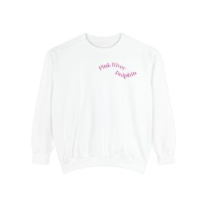 Pink River Dolphin — Unisex Garment-Dyed Sweatshirt