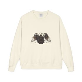 7394300166933114668 2048 Twin Owls of the Cosmic Night — Unisex ComfortWash® Tee