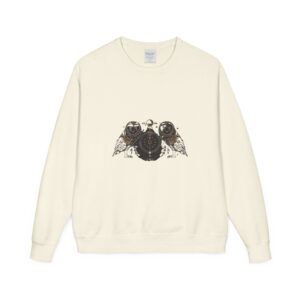 Twin Owls of the Cosmic Night — Unisex ComfortWash® Tee