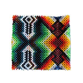 Pulseira indigena missanga greenblueredcosmicbutterfly Indigenous Four Winds Butterfly Bracelet