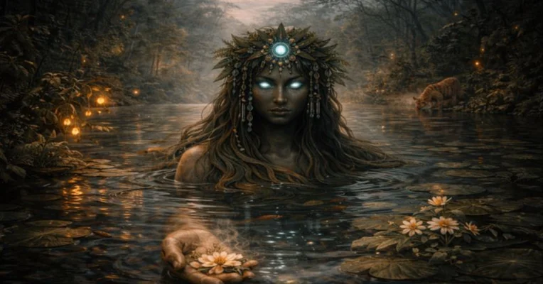 amazon river goddess spiritual water guardian forest